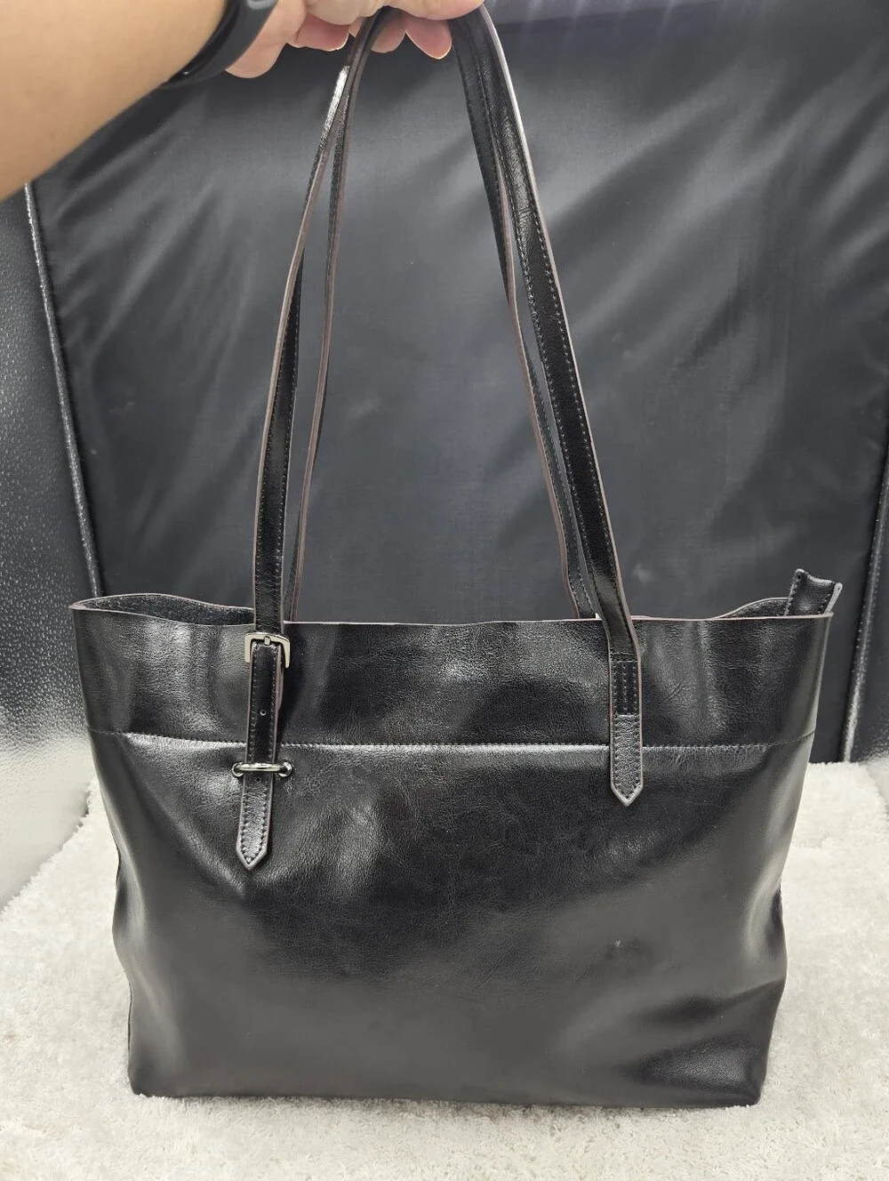 Kattee Vintage Genuine Leather Tote Shoulder Bag for Women Satchel Handbag